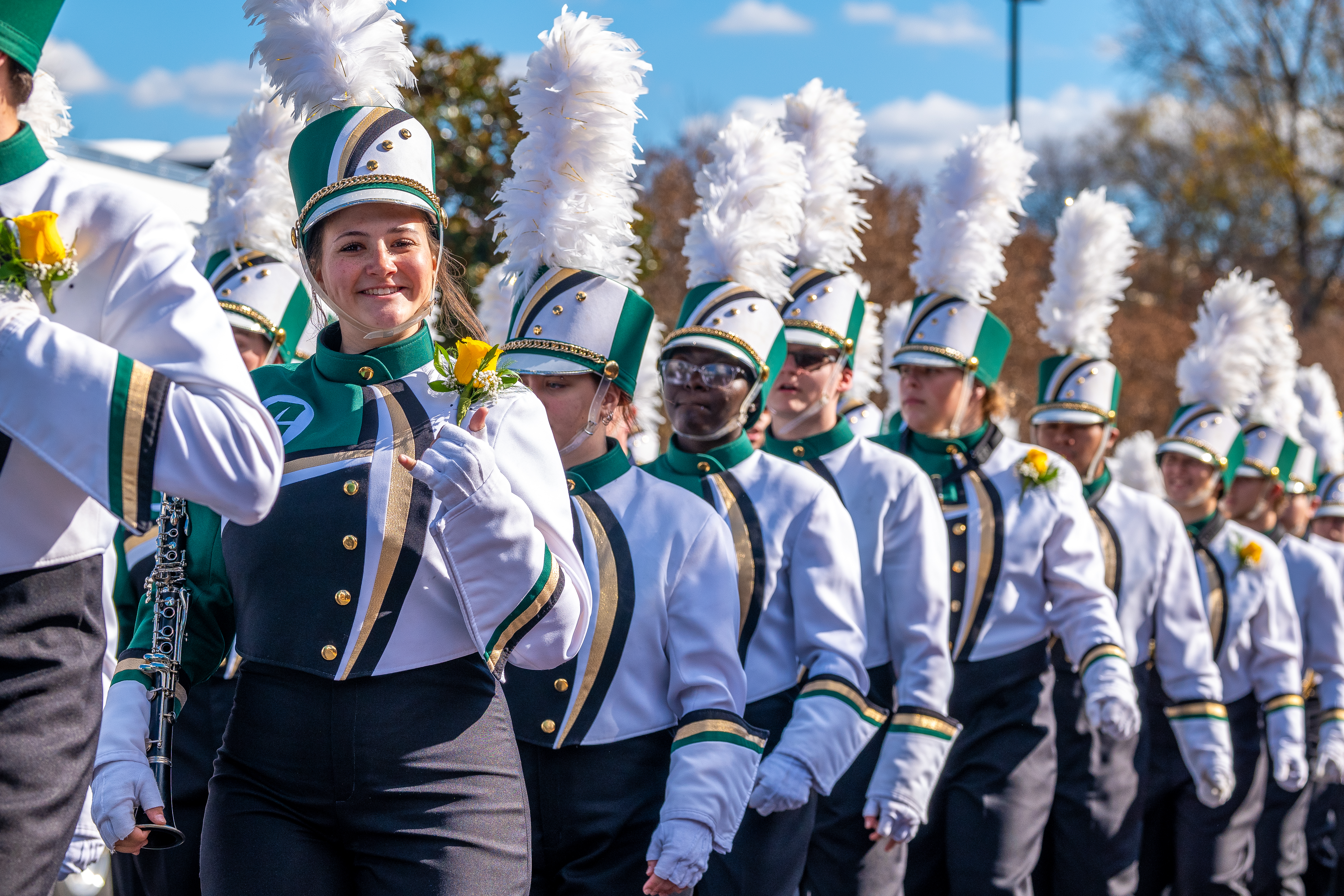 Students in line in uniform